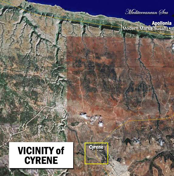 cyrene vicinity from satellite