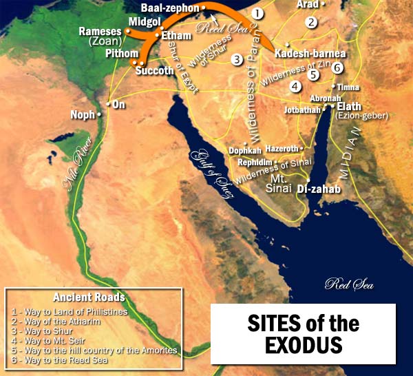 exodus sites from satellite