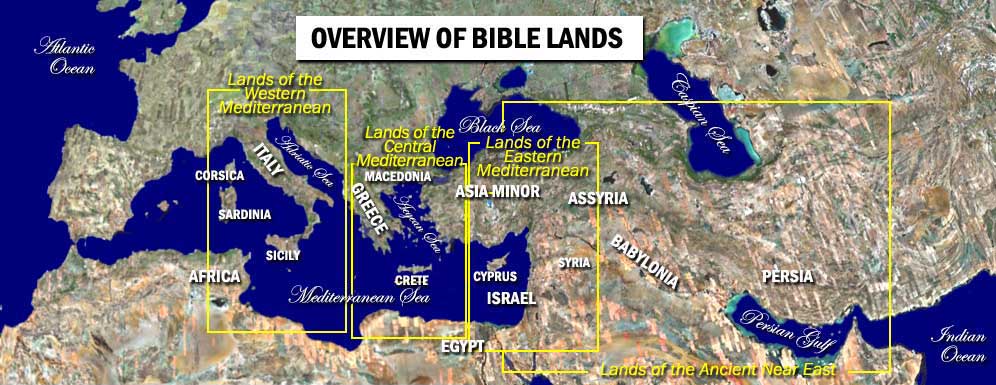 bible lands from satellite