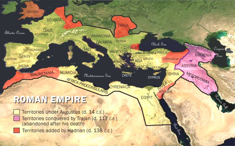 roman empire from satellite
