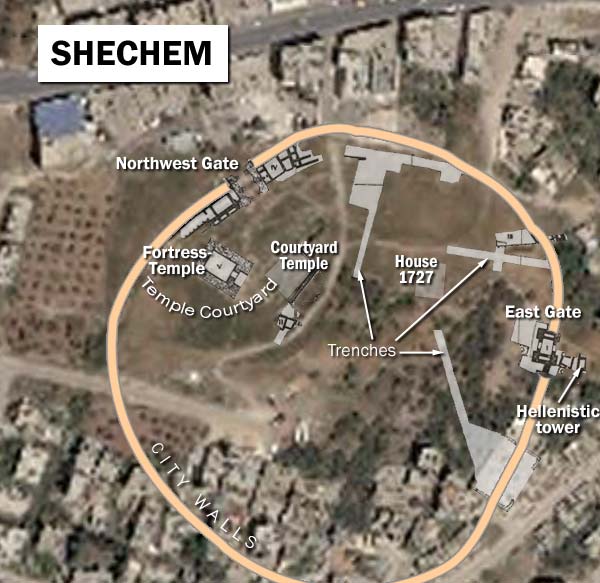 shechem from satellite